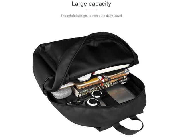 SJ03 13-15.6 inch Universal Large-capacity Laptop Backpack with USB Charging Port & Headphone Port (Black)