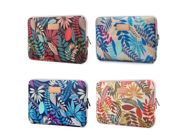 Lisen 8.3 inch Sleeve Case Colorful Leaves Zipper Briefcase Carrying Bag (Grey)