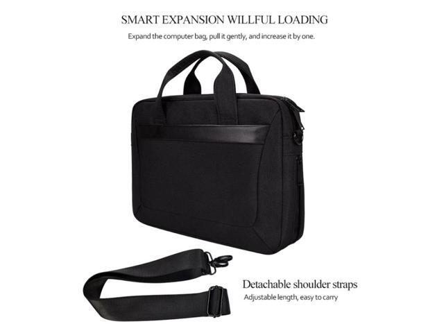 DJ06 Oxford Cloth Waterproof Wear-resistant Portable Expandable Laptop Bag for 14.1 inch Laptops, with Detachable Shoulder Strap (Grey)