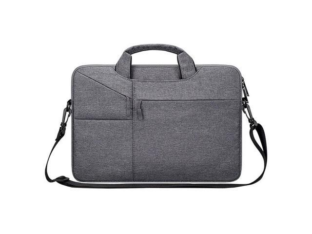 ST02S Waterproof Tear Resistance Hidden Portable Strap One-shoulder Handbag for 15.6 inch Laptops, with Suitcase Belt (Light Grey)