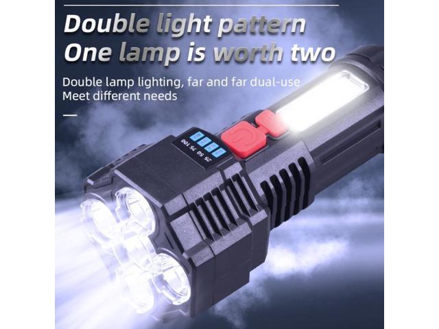 F-T25 Strong Bright 5 Core LED Flashlight USB Rechargeable Powerful Torch F-T25