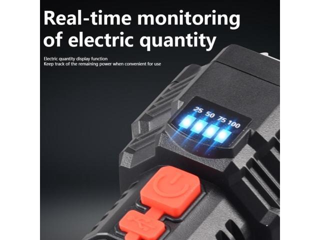 F-T25 Strong Bright 5 Core LED Flashlight USB Rechargeable Powerful Torch F-T25