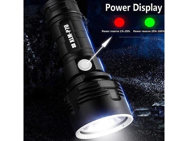 Strong Light Outdoor Waterproof Camping Aluminum LED Flashlight, Style: L2 (Without Battery) L2 (Without Battery)