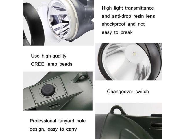 YAGE YG-5710 5W LED Waterproof Glare Flashlight Outdoor Rechargeable Lighting Portable Lamp, CN Plug (ArmyGreen)