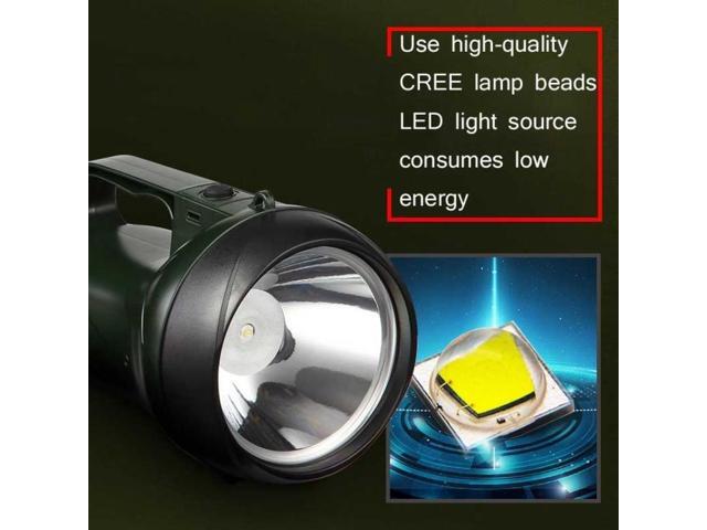 YAGE YG-5710 5W LED Waterproof Glare Flashlight Outdoor Rechargeable Lighting Portable Lamp, CN Plug (ArmyGreen)