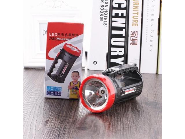 5W Rechargeable Strong LED Flashlight 2-Modes Outdoors Searchlight