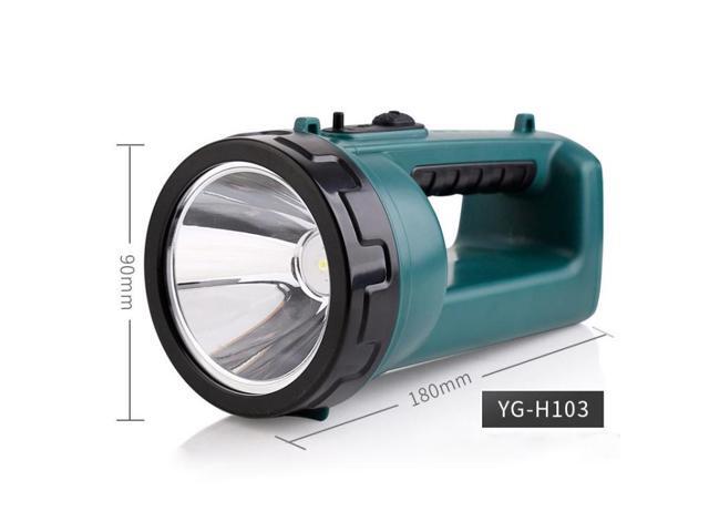 YAGE H103 Strong Light Long Shot LED Searchlight Outdoor Rechargeable High Power Emergency Flashlight (Black Green)