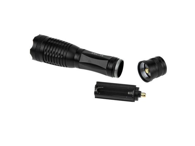 LT-QT CREE XM-L T6 White Light LED Flashlight, 5-Mode 1800 LM Adjustable Focus Flashlight