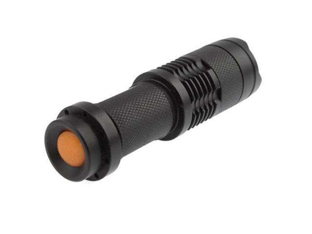 SK68 180lm Zoom Lens LED Flashlight, CREE Q3-WC LED, 1-Mode, White Light, with Clip(Black)