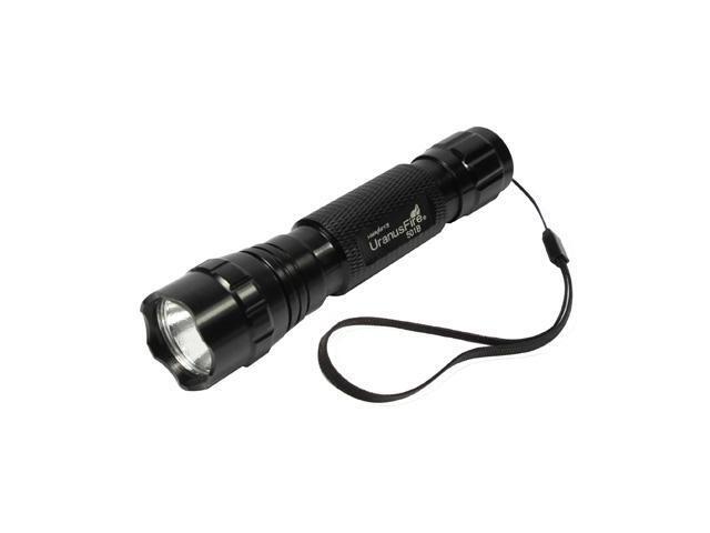 Uranus Fire 501B Portable Flashlight, 1 LED, White Light, with Hand Strap (Black)