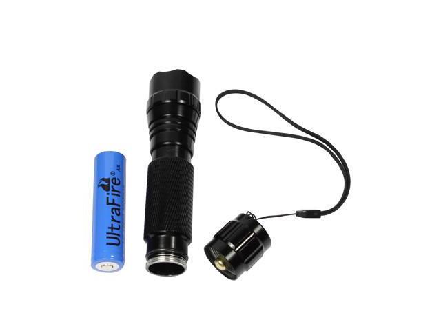 Uranus Fire 501B Portable Flashlight, 1 LED, White Light, with Hand Strap (Black)