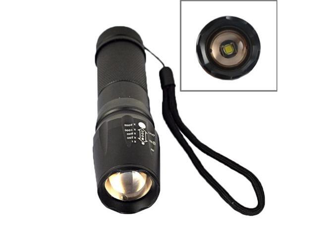 LT-SI CREE XM-L T6 5-Mode White Light LED Flashlight, 2000 LM Adjustable Focus (Black)