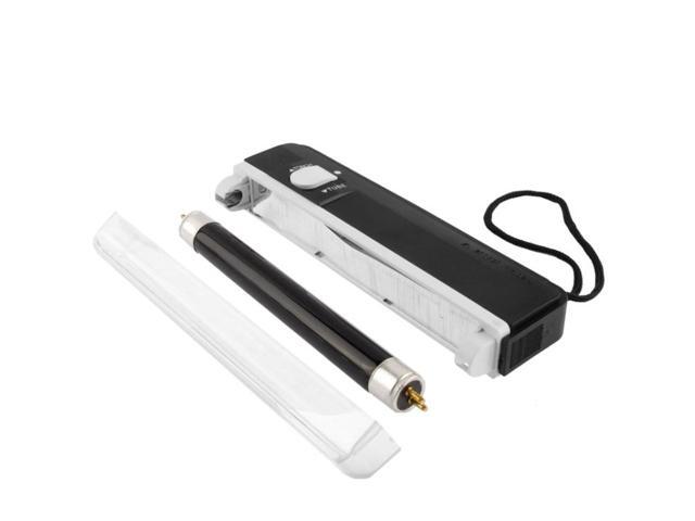 Handheld Blacklight UV Lamp & LED Flashlight, Verify Hidden Security Features On banknotes and Passport(Black)