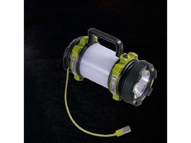 KINSACH Portable LED Searchlight Outdoor Rechargeable Multi-function Flashlight Camping Light (Green)
