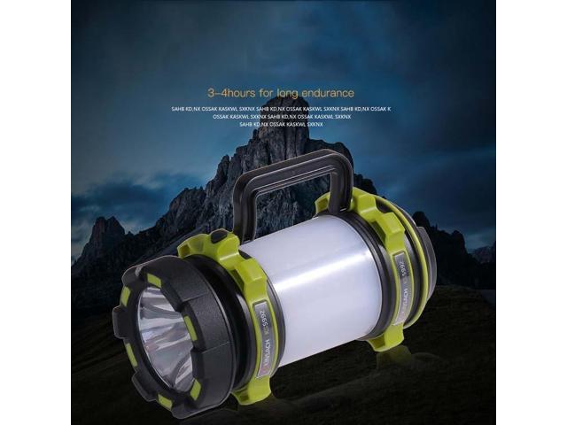 KINSACH Portable LED Searchlight Outdoor Rechargeable Multi-function Flashlight Camping Light (Green)