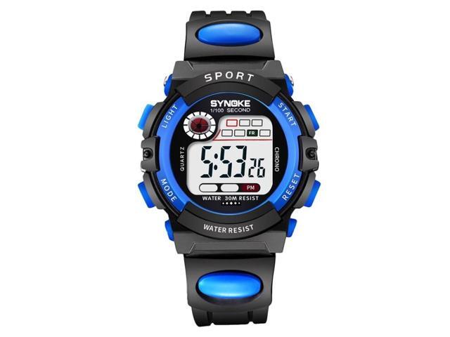 SYNOKE 99269 Children Sports Waterproof Digital Watch, Colour: Small (Blue) Small (Blue)