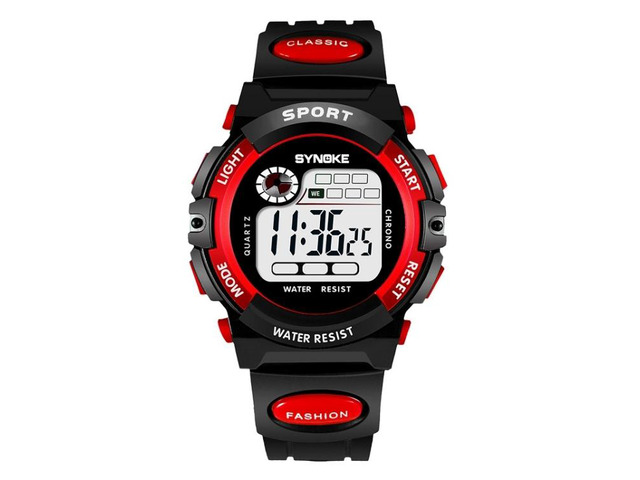 SYNOKE 99269 Children Sports Waterproof Digital Watch, Colour: Large (Red) Large (Red)