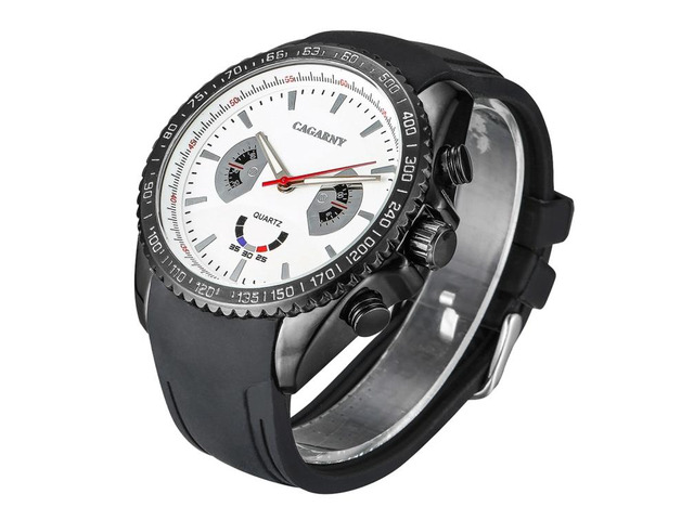 CAGARNY 6827 Fashionable Majestic Student Quartz Sport Wrist Watch with Silicone Band for Men (Style 2)