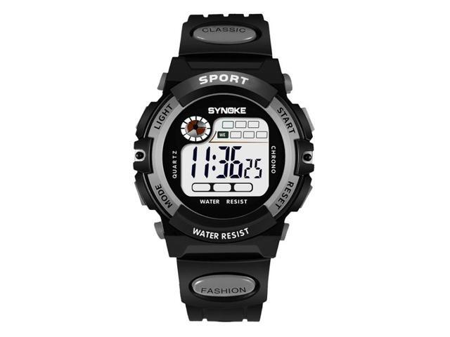 SYNOKE 99269 Children Sports Waterproof Digital Watch, Colour: Large (Gray) Large (Gray)