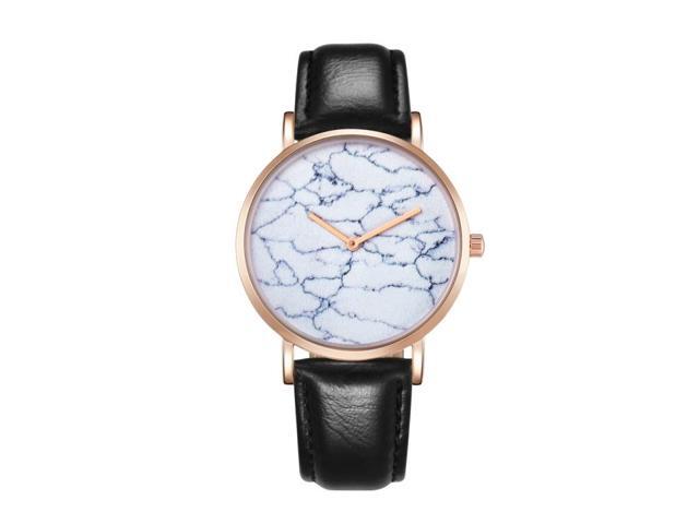 CAGARNY 6812 Round Dial Alloy Gold Case Fashion Men Watch Quartz Watches with PU Leather Band (Style 2)
