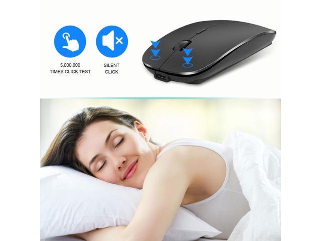 iMICE E-1300 4 Keys 1600DPI Luminous Wireless Silent Desktop Notebook Mini Mouse, Style:Charging Luminous Edition (Silver)