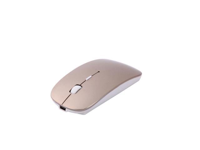 MC-008 Bluetooth 3.0 Battery Charging Wireless Mouse for Laptops and Android System Mobile Phone (Gold)