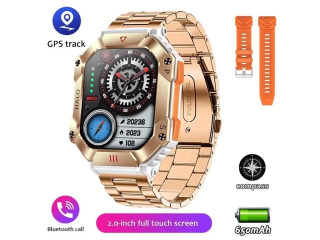 GPS Military Outdoor Smart Watch 2.0 inch 650 mAh Large Battery Watch GPS Motion Track Compass Bluetooth Call Smartwatch Men