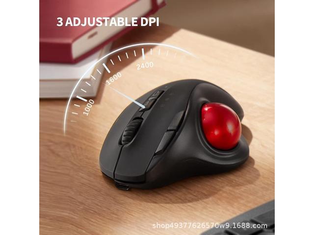 Wireless Trackball Mouse Rechargeable 2.4G Bluetooth Dual Mode Luminous Mouse For Laptop Tablet Pc