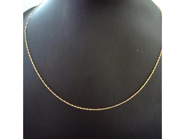 18K Real Gold Necklace Gypsophila Chain 45CM 1.2G