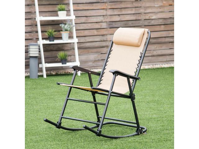 Photos - Other household accessories Costway Folding Rocking Chair Porch Patio Indoor Foldable Rocker Seat With 
