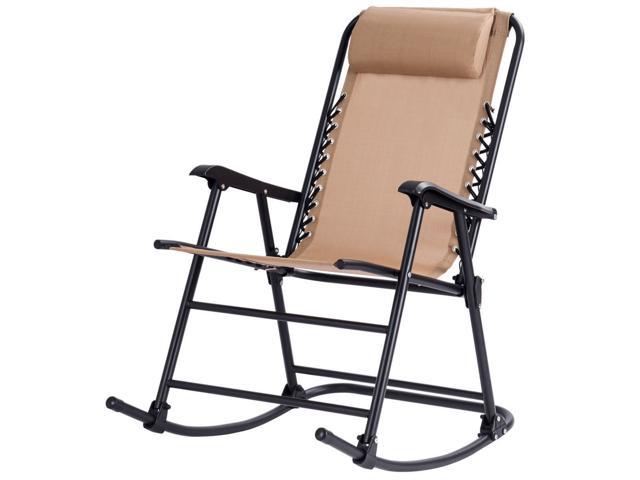 Photos - Other household accessories Costway Folding Zero Gravity Rocking Chair Rocker Porch Outdoor Patio Head 