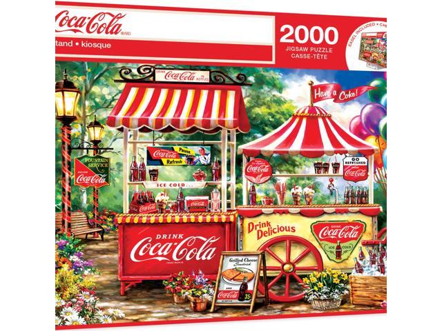2000 piece jigsaw puzzle for adult, family, or kids - coca-cola stand by masterpieces - 39' x 27' - family owned american puzzle company
