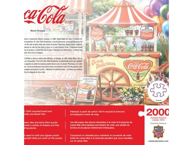 2000 piece jigsaw puzzle for adult, family, or kids - coca-cola stand by masterpieces - 39' x 27' - family owned american puzzle company
