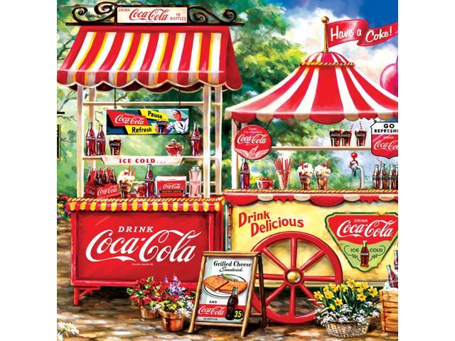 2000 piece jigsaw puzzle for adult, family, or kids - coca-cola stand by masterpieces - 39' x 27' - family owned american puzzle company