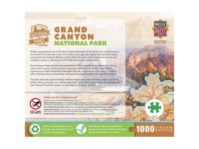 1000 piece jigsaw puzzle for adult, family, or kids - grand canyon by masterpieces - 19.25' x 26.75' - family owned american puzzle company