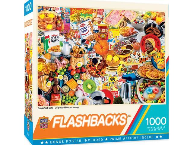 masterpieces flashbacks 1000 puzzles collection - breakfast of champions 1000 piece jigsaw puzzle