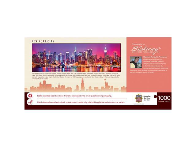 masterpieces cityscape panoramics 1000 puzzles collection - new york 1000pc pano 1000 piece jigsaw puzzle