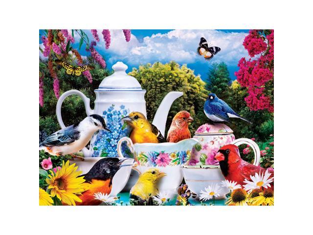 masterpieces wild & whimsical puzzles collection - garden party 300 piece ez grip jigsaw puzzle