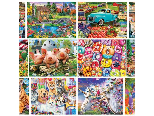 12 pack jigsaw puzzle for adult, family, or kids - artist gallery v2 12-pack bundle by masterpieces - family owned american puzzle company