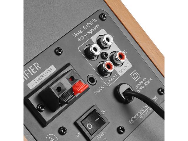 Edifier - R1280Ts Powered Computer Speakers, Bookshelf Speakers - 2.0 Stereo Soundfield Spacializer Studio Monitor - 42 Watts RMS - Wood - image 7