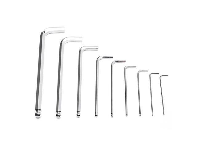 MAXPOWER 9-Piece Ball Hex Key Set - Pro Grade Large Allen Wrenches in Inches