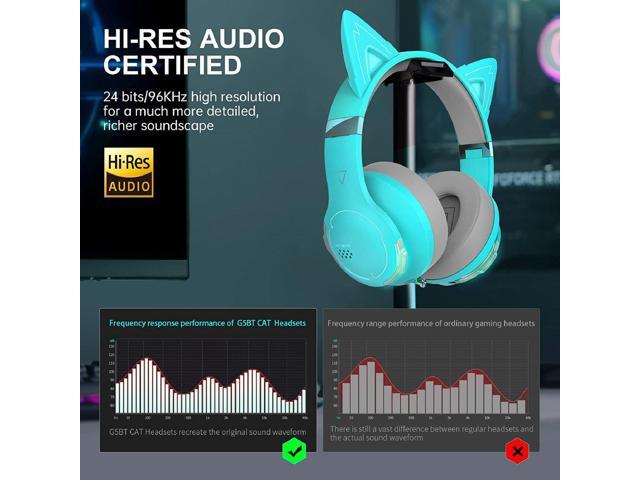 Edifier - G5BT CAT Wireless Gaming Headset w/ Magnetic Cat Ears, 36 Hour Battery Life for Xbox, Playstation, Nintendo, Mobile & PC - Turquoise - image 5