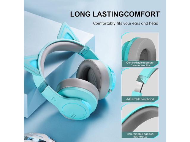 Edifier - G5BT CAT Wireless Gaming Headset w/ Magnetic Cat Ears, 36 Hour Battery Life for Xbox, Playstation, Nintendo, Mobile & PC - Turquoise - image 7