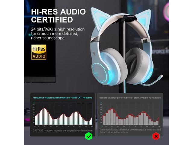 Edifier - G5BT CAT Wireless Gaming Headset w/ Magnetic Cat Ears, 36 Hour Battery Life for Xbox, Playstation, Nintendo, Mobile & PC - Sky Blue - image 5