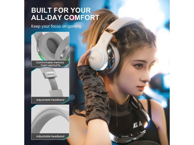 Edifier - G5BT Wireless Gaming Headset with 40 Hour Battery Life, RGB lighting for Xbox X|S, Playstation, Nintendo, Mobile & PC - Gray - image 8