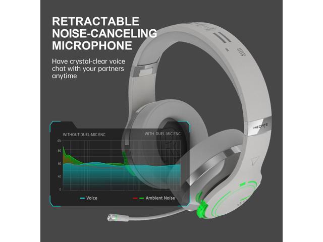 Edifier - G5BT Wireless Gaming Headset with 40 Hour Battery Life, RGB lighting for Xbox X|S, Playstation, Nintendo, Mobile & PC - Gray - image 6