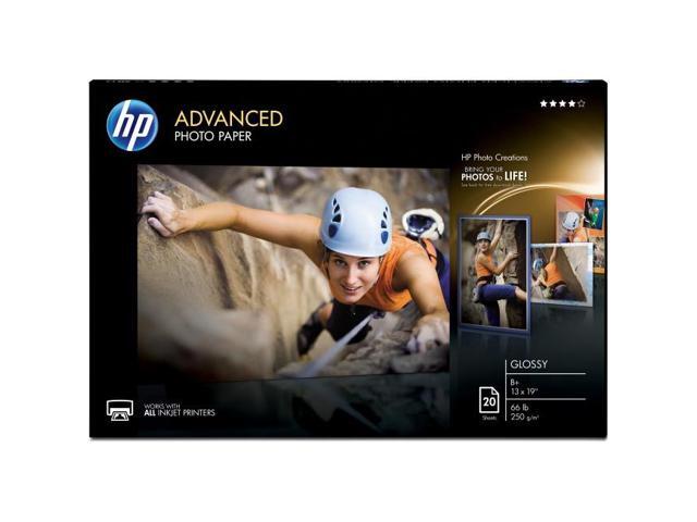 Hp Advanced Photo Paper 66 lbs. Glossy 13 x 19 20 Sheets/Pack CR696A