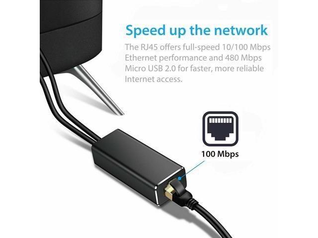 Micro USB to 100Mb Ethernet 10/100 RJ45 Network LAN Adapter For Nintendo Switch