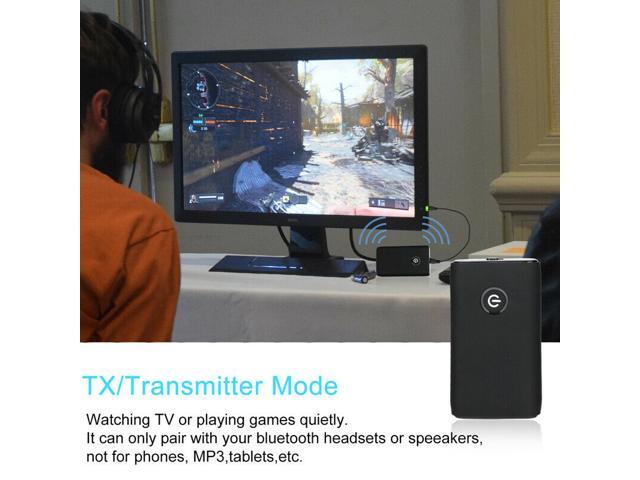 Bluetooth 5.0 Transmitter Receiver 2 IN 1 Wireless Audio 3.5mm Jack Aux Adapter