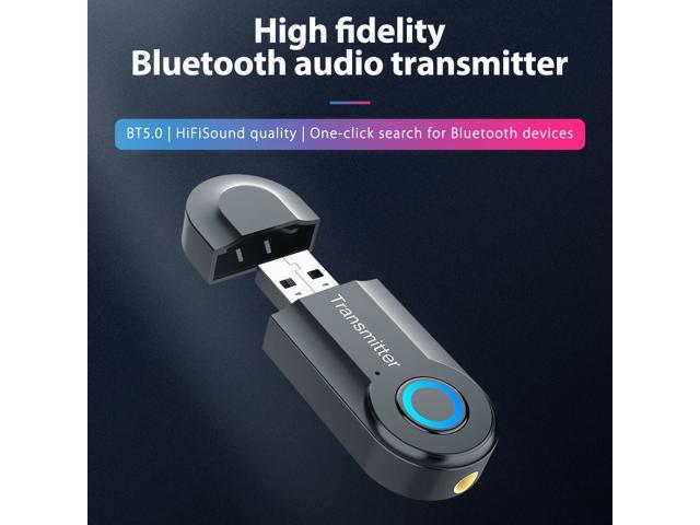 Wireless Bluetooth 5.0 Transmitter A2DP Audio RCA to 3.5mm AUX + USB Adapter HUB